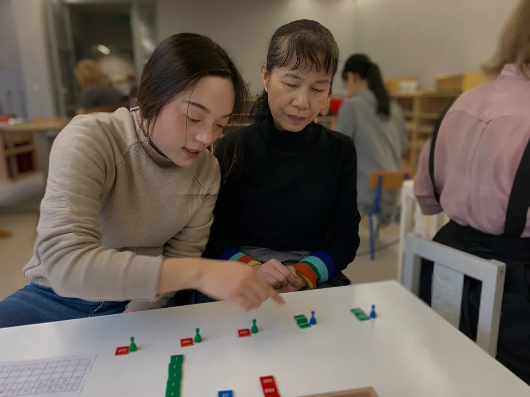 Montessori educators collaborating